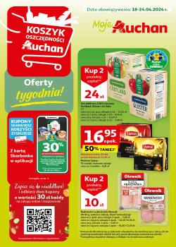 Auchan Polsko leták, Oferty tygodnia! Moje Auchan, od 18.04 do 24.04.2024