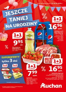 Auchan Polsko leták, Jeszcze taniej na urodziny Hipermarket, od 25.04 do 30.04.2024