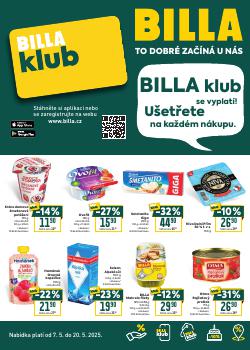 Billa leták, BILLA klub, od 07.05 do 20.05.2025