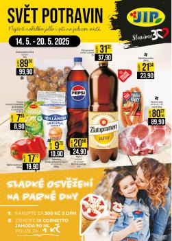 JIP potraviny leták, SVĚT POTRAVIN V BRNĚ, OSTRAVĚ A V PRAZE, od 14.05 do 20.05.2025